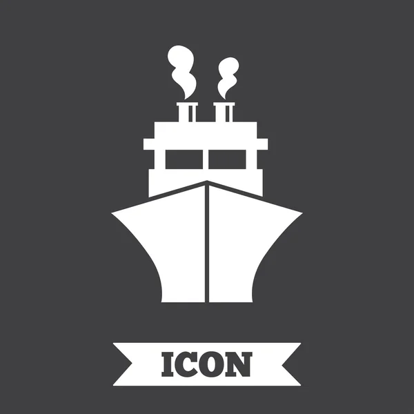 Icône du navire ou du bateau. Expédition symbole de livraison . — Image vectorielle