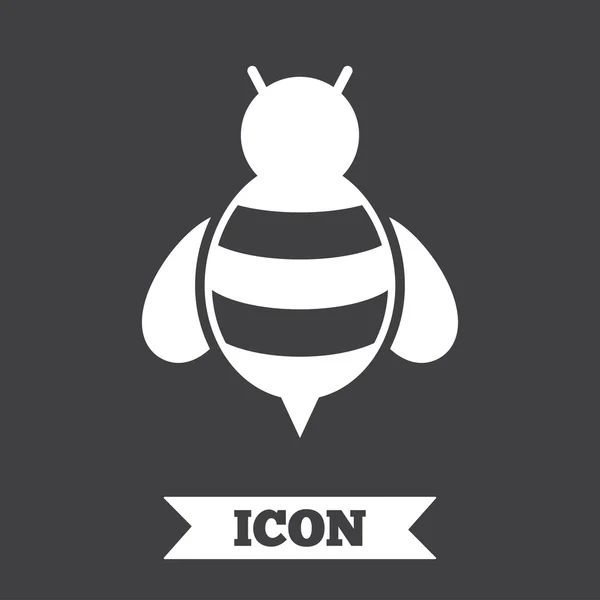 Bee sign icon. — Stock Vector