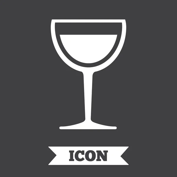 Icono de signo de copa de vino. Bebida alcohólica símbolo . — Vector de stock