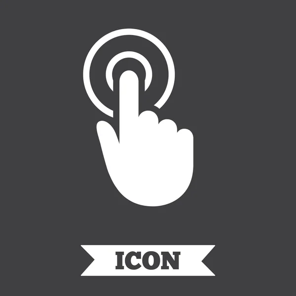 Hand cursor teken pictogram. hand aanwijzer symbool. — Stockvector