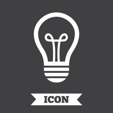 ışık lamba işareti simgesi. fikir sembolü.