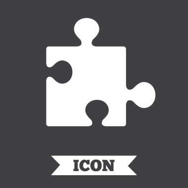 bulmaca parçası işareti simgesi. Strateji sembolü.