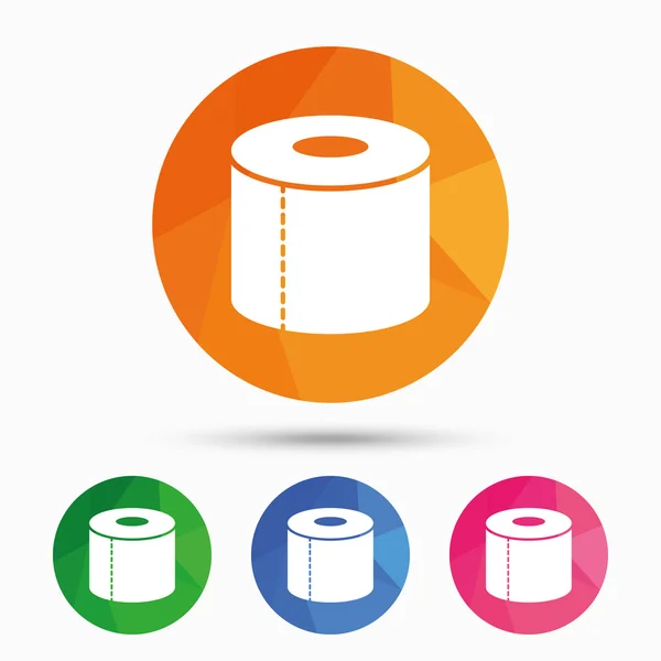 Toilet paper sign icon. WC roll symbol. — Stock Vector