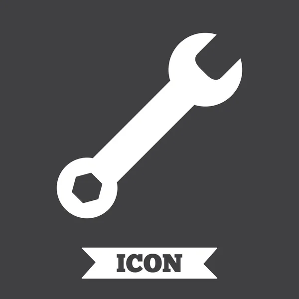 Wrench key sign icon. — Stock Vector