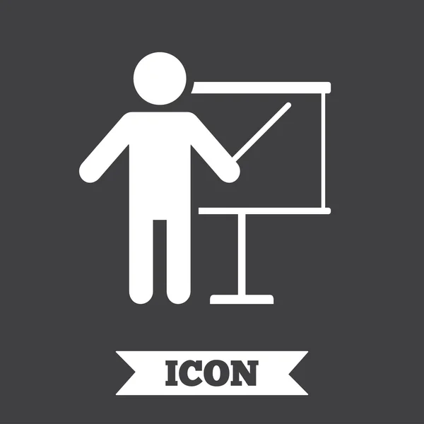Presentación cartel signo icono . — Vector de stock