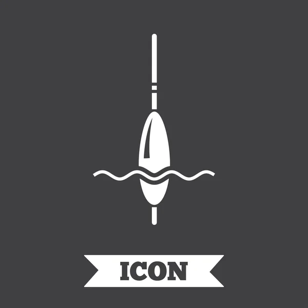 Icône panneau de pêche . — Image vectorielle