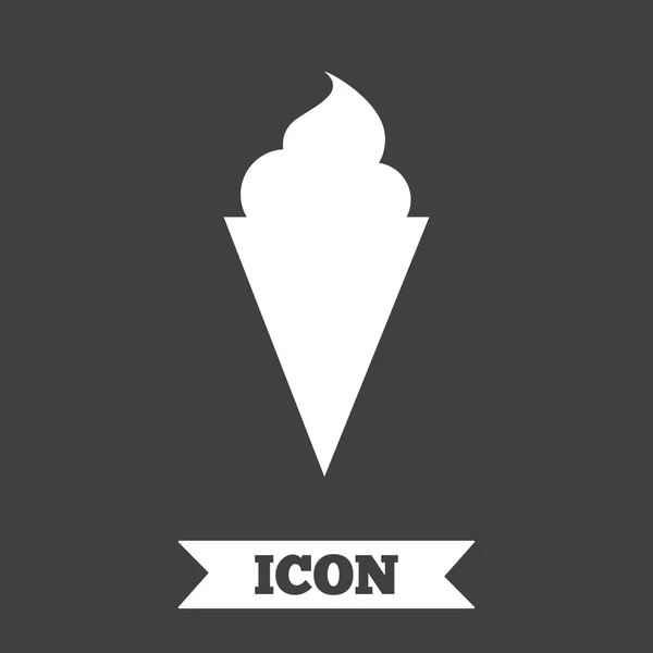 Icono de signo de helado. Dulce símbolo. — Vector de stock