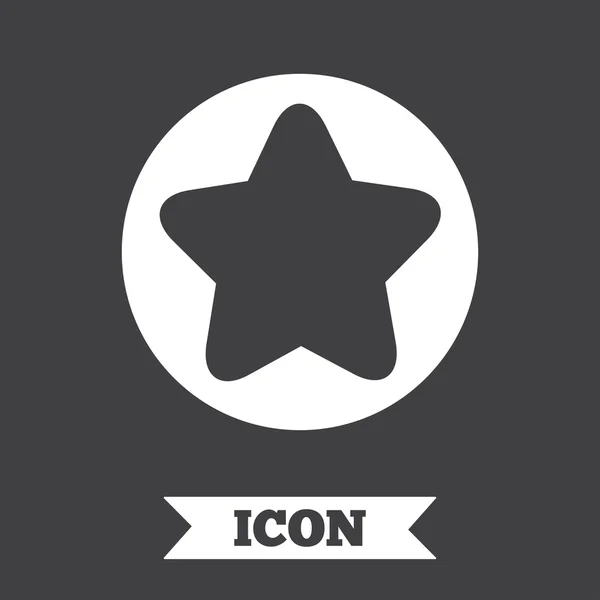 Icône signe étoile. Bouton préféré. Navigation . — Image vectorielle