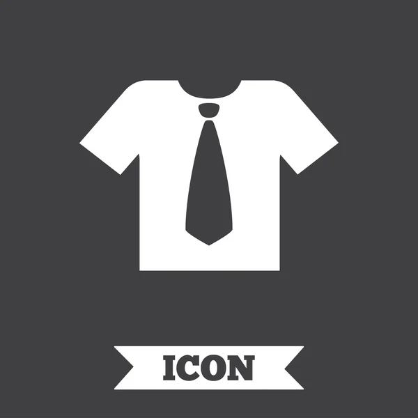 Skjorta med slips tecken ikonen. Kläder symbol. — Stock vektor