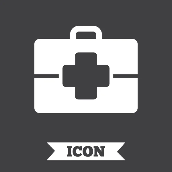 Caso médico signo icono . — Vector de stock