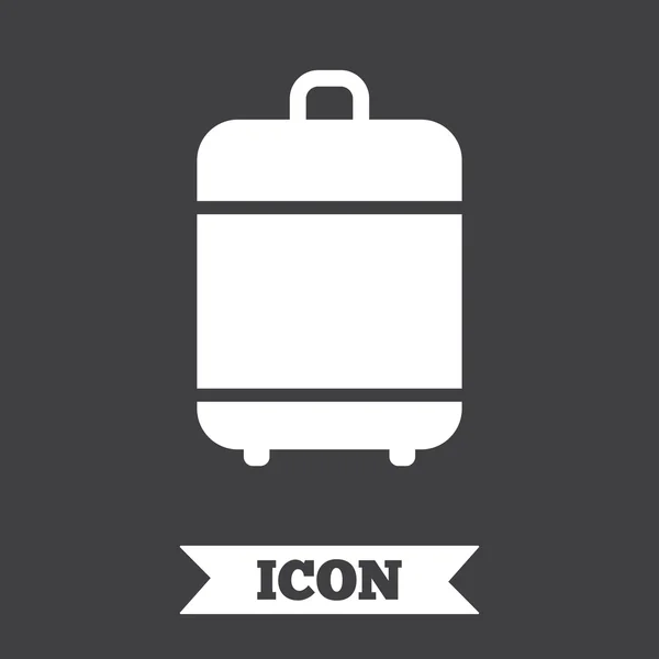 Ícone do saco de bagagem de viagem. Símbolo da bagagem . —  Vetores de Stock