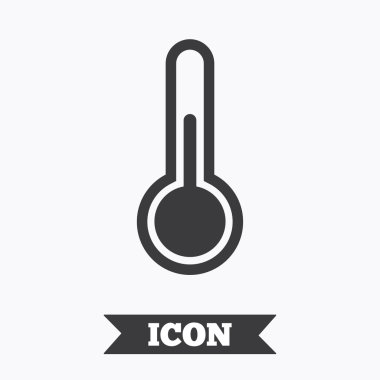 termometre işareti simgesi. Sıcaklık sembolü.