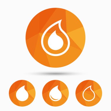 Su damla simgeler. Gözyaşı veya petrol sembolleri.