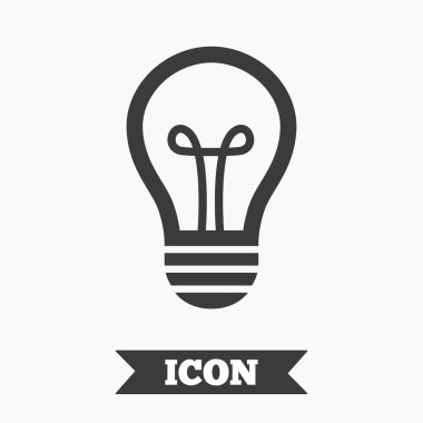 ışık lamba işareti simgesi. fikir sembolü.