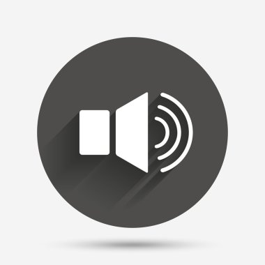 Hoparlör ses işareti simgesi. sembol ses.