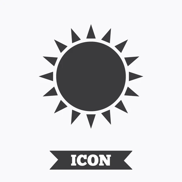 Sun icon. Sunlight summer symbol.