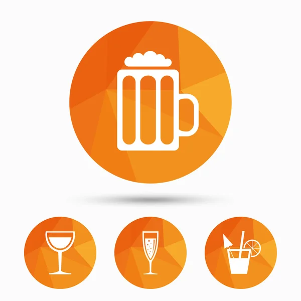 Carteles de bebidas alcohólicas . — Vector de stock