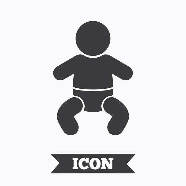 Icône bébé bébé signe. Enfant symbole garçon . — Image vectorielle