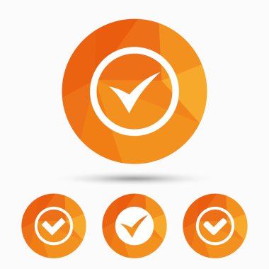 Kontrol işaret. Onay kutusunu onaylayın simgeler.