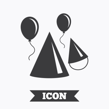 parti şapka işareti simgesi. doğum günü kutlama sembolü.