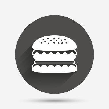 Hamburger simgesi. Burger yemek sembolü.