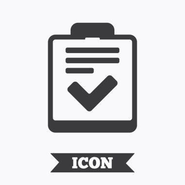 Denetim listesi işareti simgesi. 