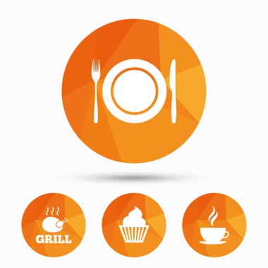 Gıda simgeler. Kek cupcake 