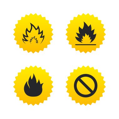 Yangın alev simgeler.  