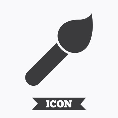 Boya fırça işareti simgesi.  