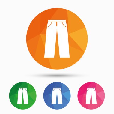 Erkek kot veya pantolon simgesi imzala. Giyim sembolü.