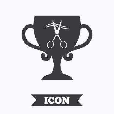 Makas saç işareti simgesi kesti. Kuaför sembolü.