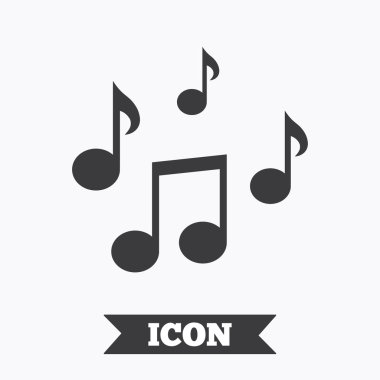 müzik notlar simgesini imzala. müzik simgesi.