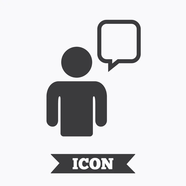 Signo de chat icono . — Vector de stock