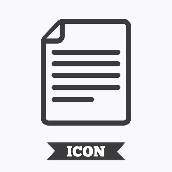 Archivo icono del documento . — Vector de stock