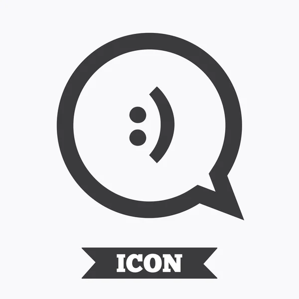 Icona segno chat. Simbolo della bolla vocale . — Vettoriale Stock