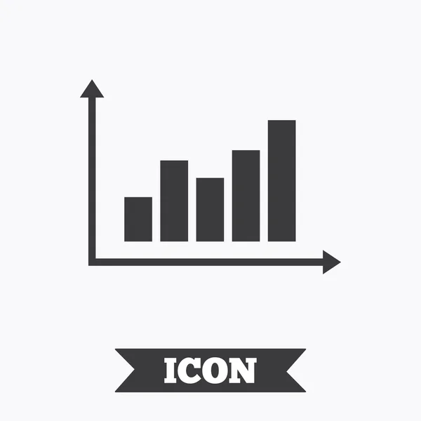 그래프 차트 표시 아이콘입니다. 다이어그램 심볼. — 스톡 벡터