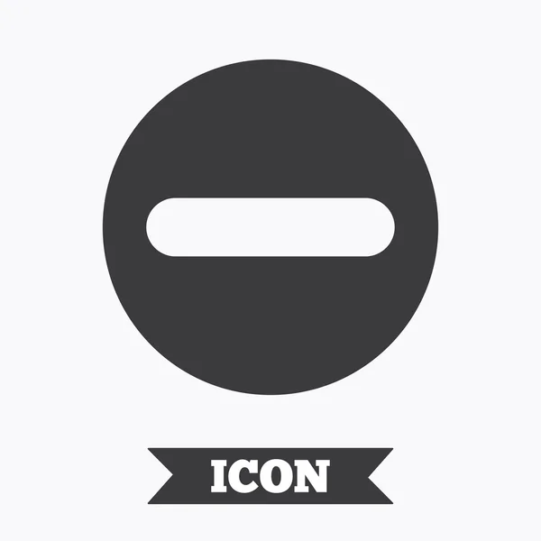 Minteken pictogram. negatieve symbool. — Stockvector