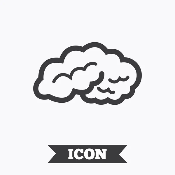 Icono de signo cerebral . — Vector de stock