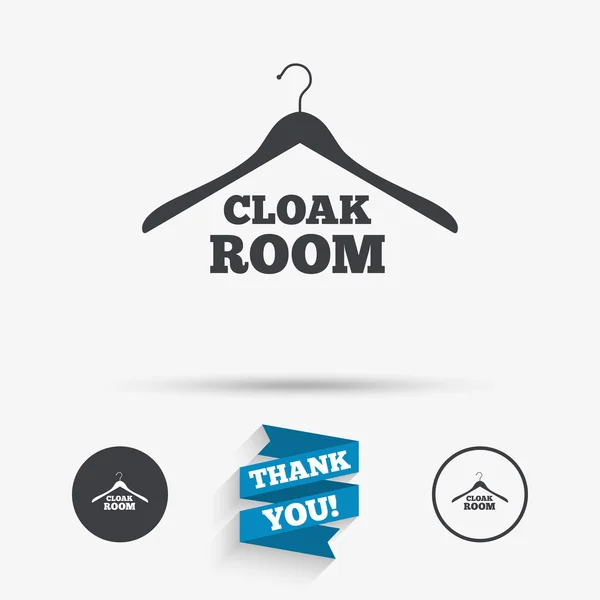 Cloakroom segno icona . — Vettoriale Stock