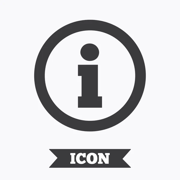 Icono de signo de información. Símbolo Info . — Vector de stock