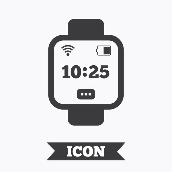 スマートな時計の記号のアイコン。デジタル腕時計. — ストックベクタ