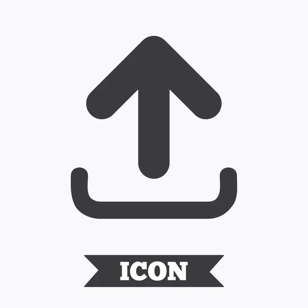 Subir icono de signo. Botón de carga . — Vector de stock