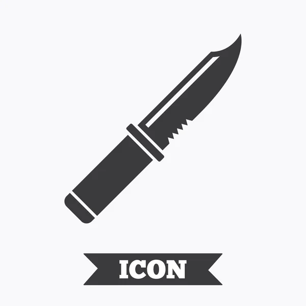 Icona del segno del coltello. Simbolo delle armi bordate . — Vettoriale Stock