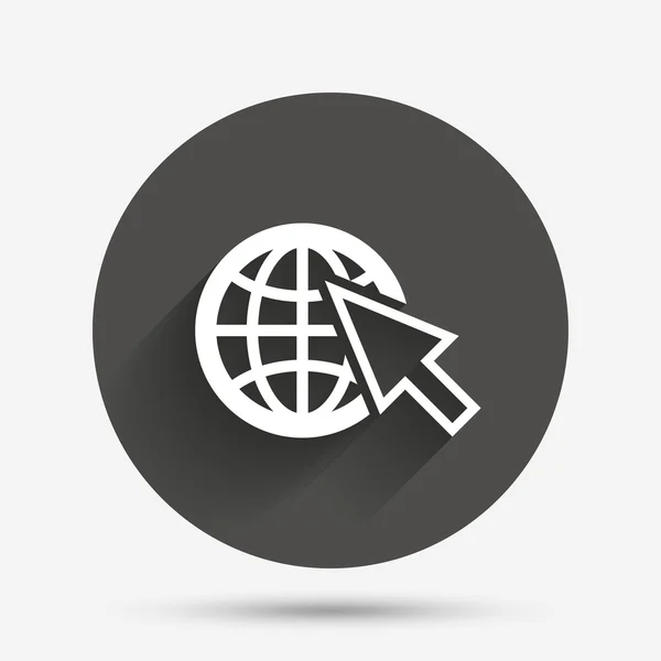 Ikona internet znak. symbol sieci World wide web. — Wektor stockowy