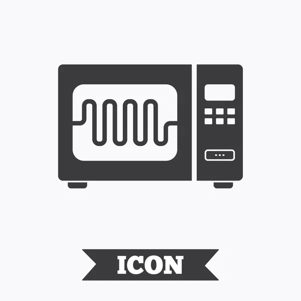 Microwave oven sign icon. Kitchen electric stove. — Stock Vector