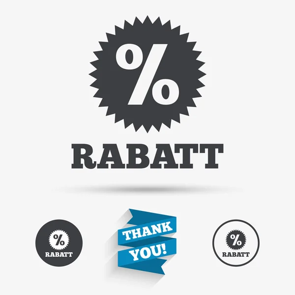 Rabatt-kortingen in het Duits — Stockvector