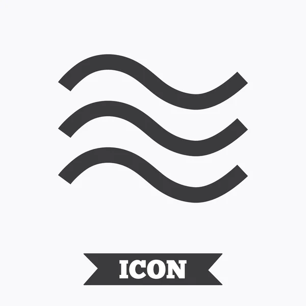 Ondes d'eau signe icône. Symbole d'inondation . — Image vectorielle