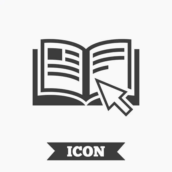 Icône du panneau d'instruction. Symbole manuel du livre . — Image vectorielle