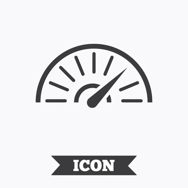 Tachometer sign icon. Revolution-counter symbol. — Stock Vector