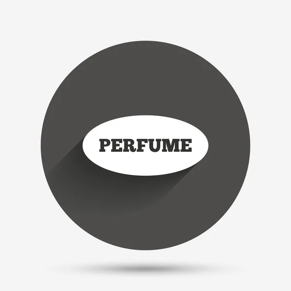 Icono de signo de perfume. Símbolo oval fragancia glamour — Vector de stock